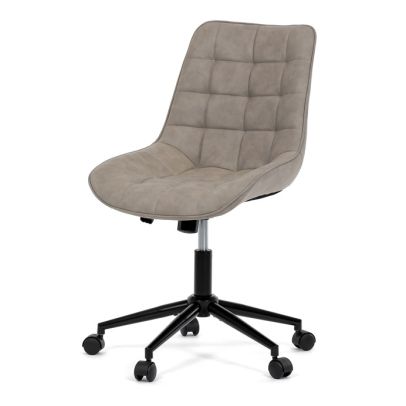 Pracovná stolička, výškovo nastaviteľná, béžová látka, KA-V3120 LAN3