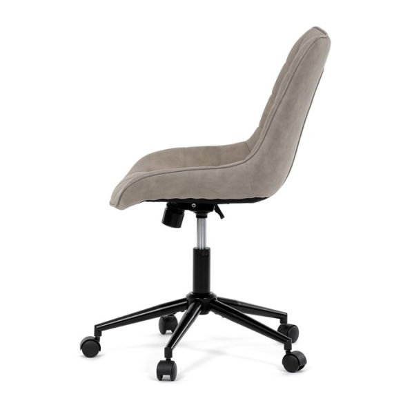 Pracovná stolička, výškovo nastaviteľná, béžová látka, KA-V3120 LAN3