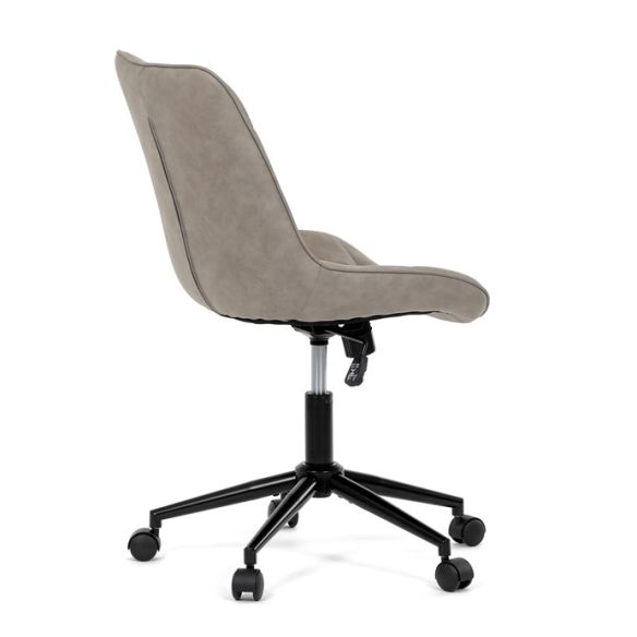 Pracovná stolička, výškovo nastaviteľná, béžová látka, KA-V3120 LAN3