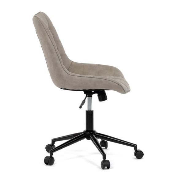 Pracovná stolička, výškovo nastaviteľná, béžová látka, KA-V3120 LAN3