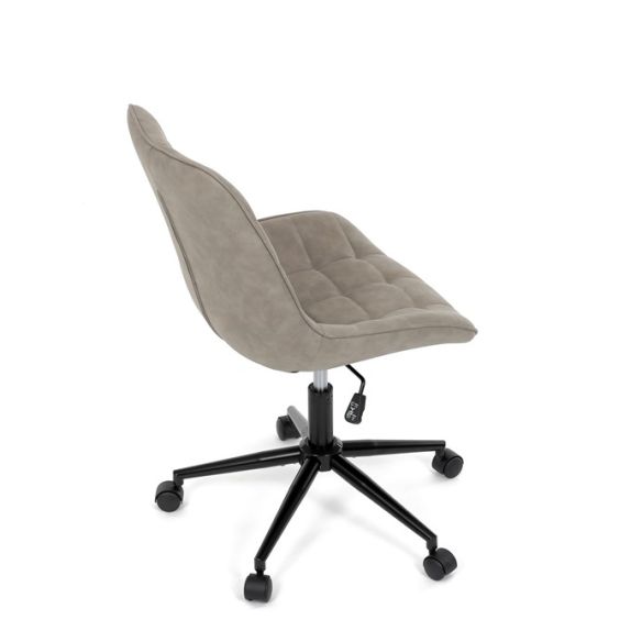 Pracovná stolička, výškovo nastaviteľná, béžová látka, KA-V3120 LAN3