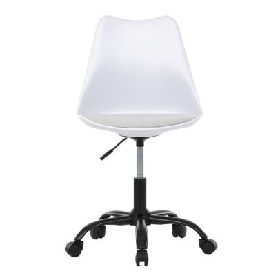 Kancelárska stolička, výškovo nastaviteľná, biela plast, KA-X7055 WT 2