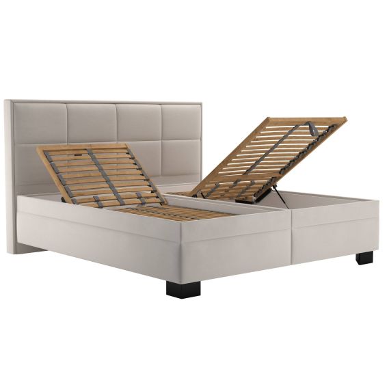 Manželská posteľ 160x200 Blanar ELA, nohy čierna N90/tiffany 01