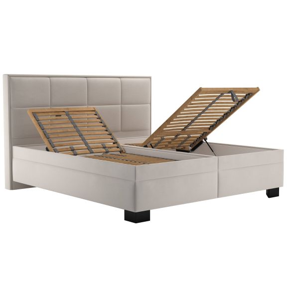 Manželská posteľ 160x200 Blanar ELA, nohy čierna N90/tiffany 01