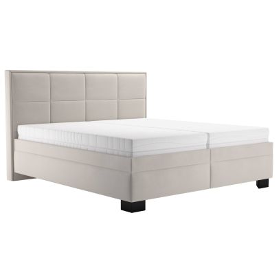 Manželská posteľ 180x200 Blanar ELA, krém, nohy čierna N90/tiffany 01