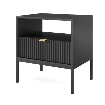 Nočný stolík NOVA S54, čierna/cashmere 2