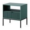 Nočný stolík NOVA S54, čierna/labrador
