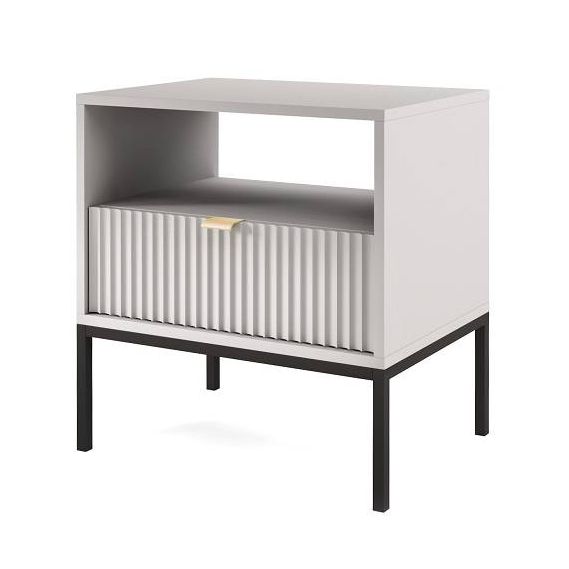 Nočný stolík NOVA S54, čierna/labrador