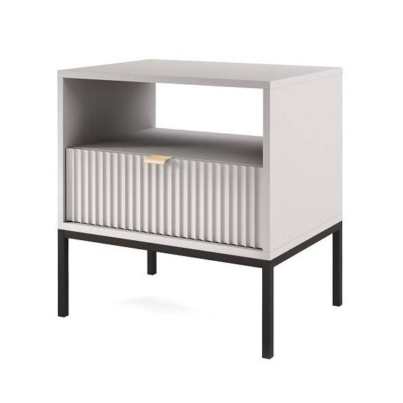 Nočný stolík NOVA S54, čierna/labrador