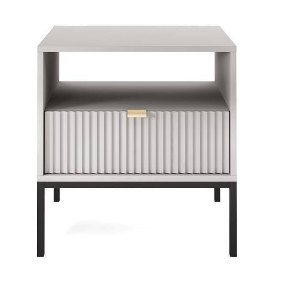 Nočný stolík NOVA S54, čierna/labrador