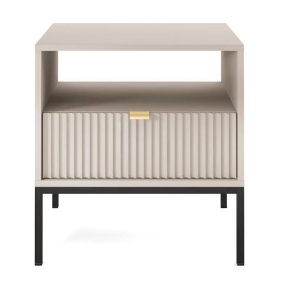 Nočný stolík NOVA S54, čierna/labrador