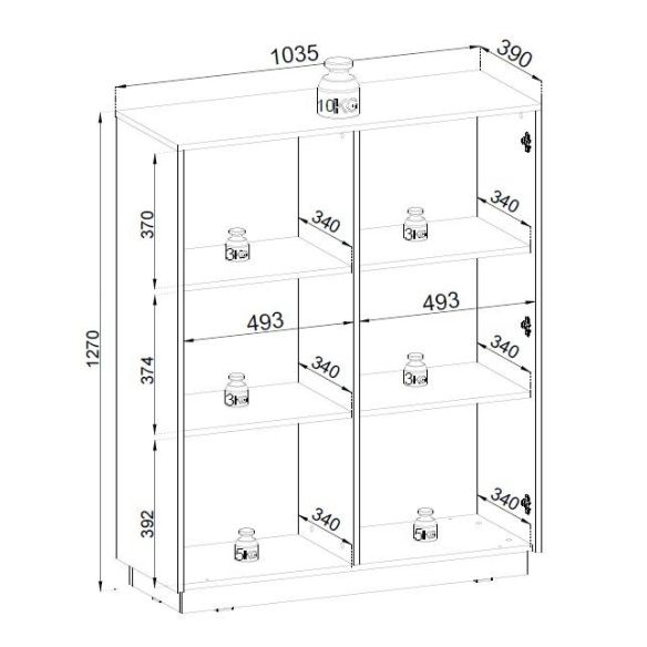 Tv stolík ROYAL RTV 180, biela