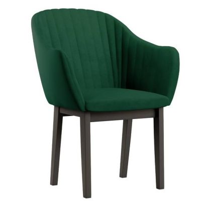 Jedálenská stolička FELIX čierna, čierna/zelená