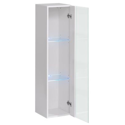 Vitrína SWITCH 2, biela/biely lesk 2