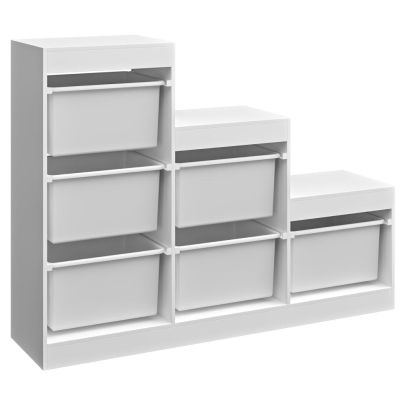 Regál pyramída, biela, TRINIS 2