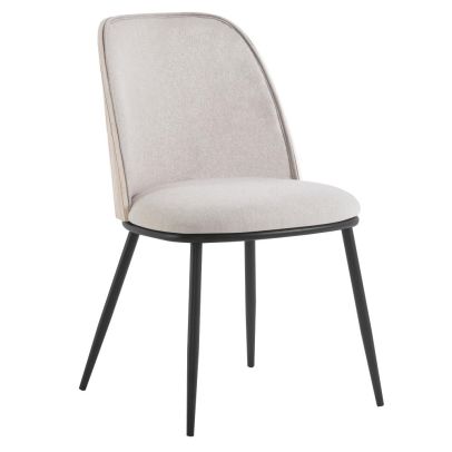 Jedálenská stolička, béžovohnedá/drevo natural/čierna, VUDIA 2