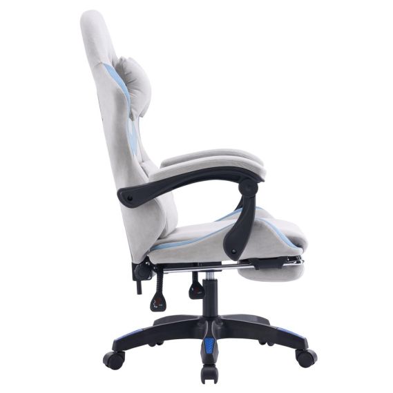 Kancelárske/herné kreslo, sivá/modrá, ZODIA