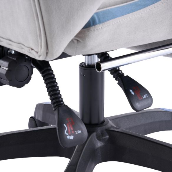 Kancelárske/herné kreslo, sivá/modrá, ZODIA