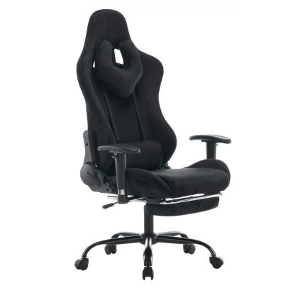 Kancelárske/herné kreslo, čierna Velvet látka, SALOP