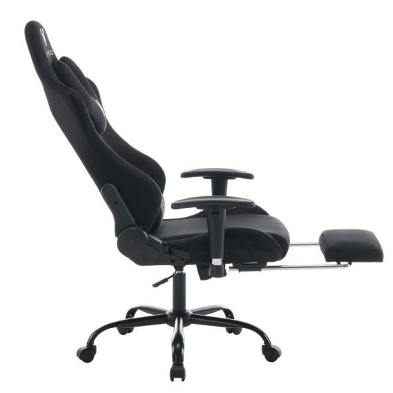 Kancelárske/herné kreslo, čierna Velvet látka, SALOP