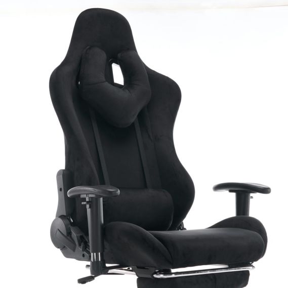 Kancelárske/herné kreslo, čierna Velvet látka, SALOP