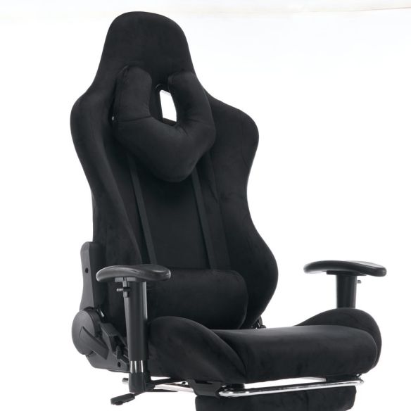 Kancelárske/herné kreslo, čierna Velvet látka, SALOP