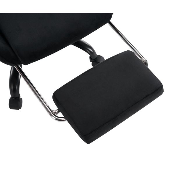 Kancelárske/herné kreslo, čierna Velvet látka, SALOP