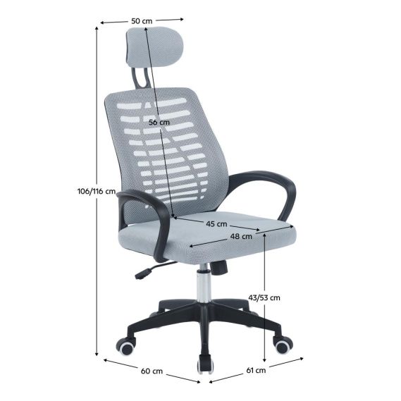 Kancelárske kreslo, sivá/čierna, EDRED