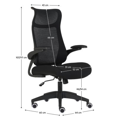 Kancelárske kreslo, čierna, SETON 2