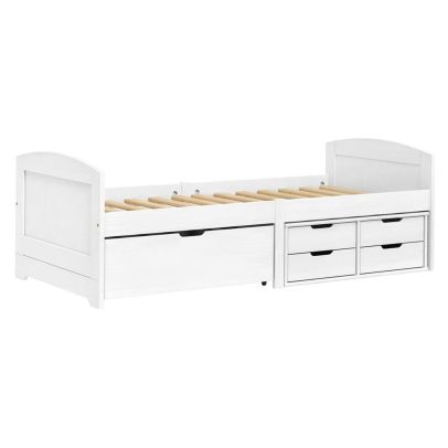 Jednolôžko so zásuvkami 8816B MARY biely lak 2