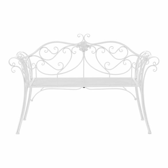 Záhradná lavička, biela, ETELIA NEW