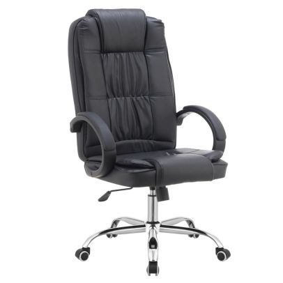 Kancelárske kreslo, čierna ekokoža, MADOX NEW