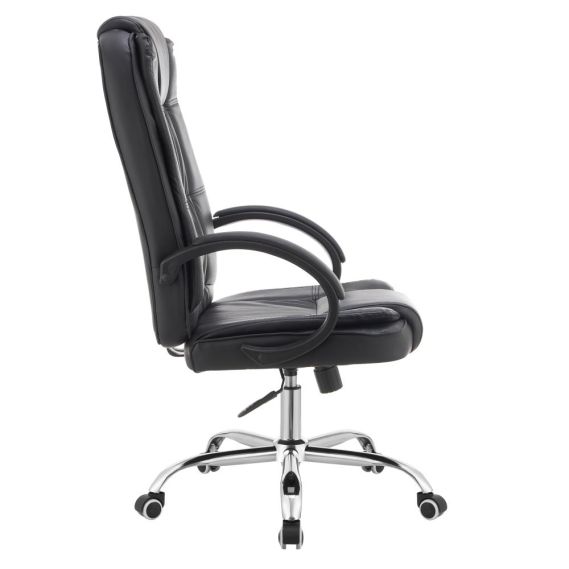 Kancelárske kreslo, čierna ekokoža, MADOX NEW