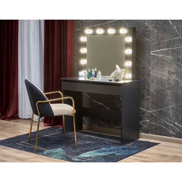 Toaletný stolík HOLLYWOOD, čierne