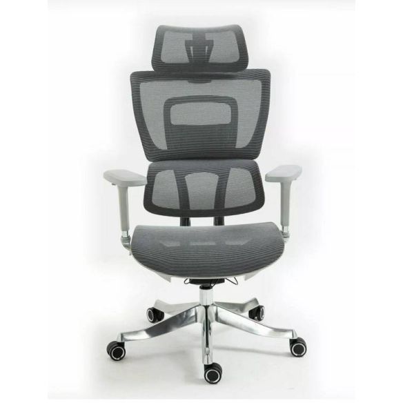 Kancelárska stolička WINNER LUX GREY, sivá/chróm