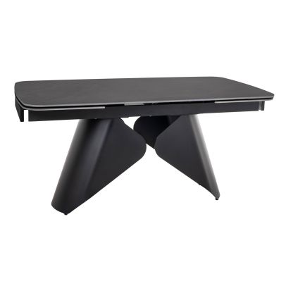 Jedálenský stôl rozkladací ARMANDO, čierny mat/čierny mat keramika 2