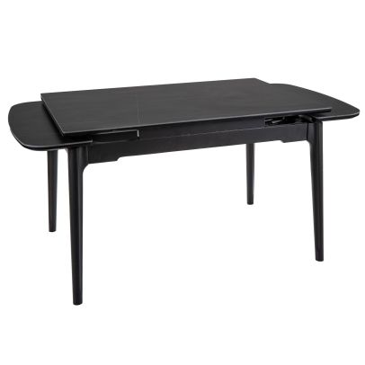 Jedálenský stôl rozkladací SENTO, čierny mat/čierny mat keramika 2