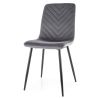 Jedálenská stolička DAREN VELVET, čierna/sivá bluvel 14