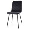 Jedálenská stolička DAREN VELVET, čierna/čierna bluvel 19