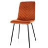 Jedálenská stolička DAREN VELVET, čierna/cynamon bluvel 4215