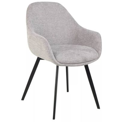 Jedálenská stolička VINTO BREGO, čierny mat/sivá brego 07