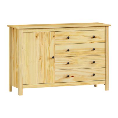 Komoda 1 dvere + 4 zásuvky TORINO kovové úchytky