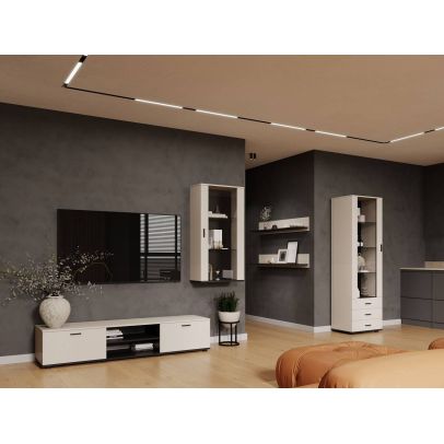 Obývačka SOHO 6, kašmír/čierna