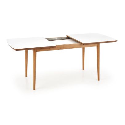 Jedálenský stôl rozkladací BARRET, dub lefkas/biely matná 2