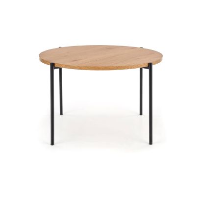 Okrúhly jedálenský stôl MORGAN, čierna/dub zlatý 2