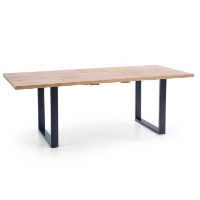 Jedálenský stôl rozkladací VENOM 135, čierna/dub wotan 2