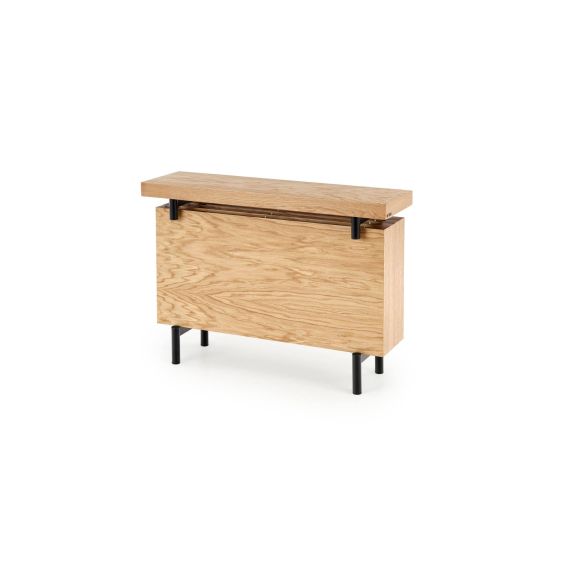 Konzolový stolík INFERNO, čierna/dub natural