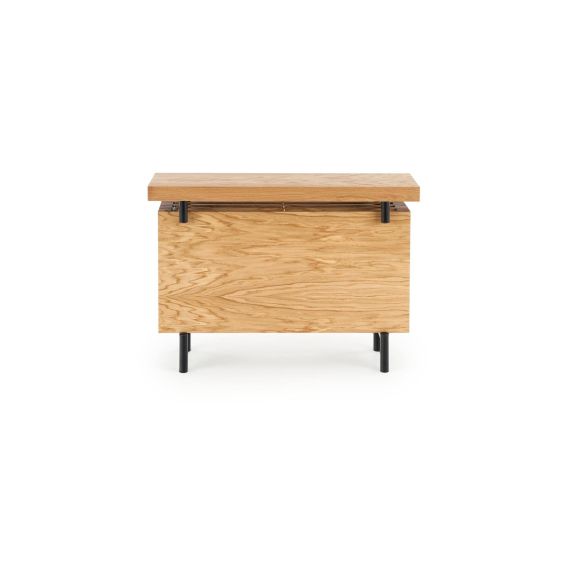 Konzolový stolík INFERNO, čierna/dub natural