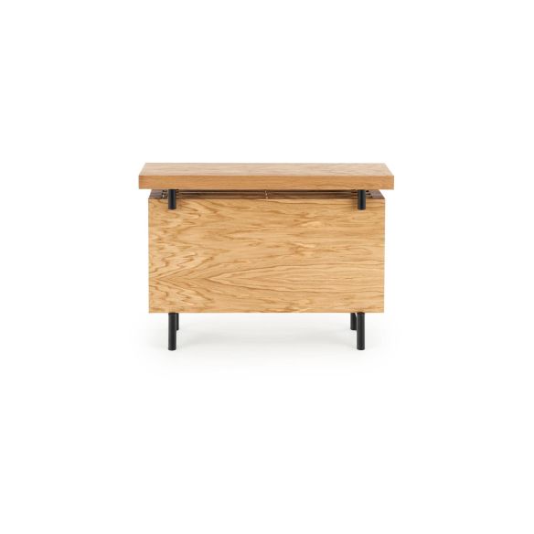 Konzolový stolík INFERNO, čierna/dub natural