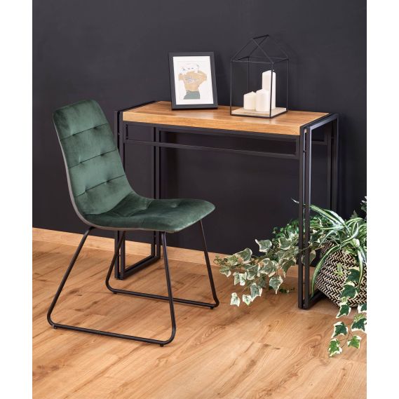 Toaletný stolík BOLIVAR KN1, čierna/dub zlatý